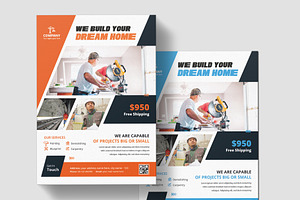 Construction Flyer Template, a Flyer Template by Pixelpick