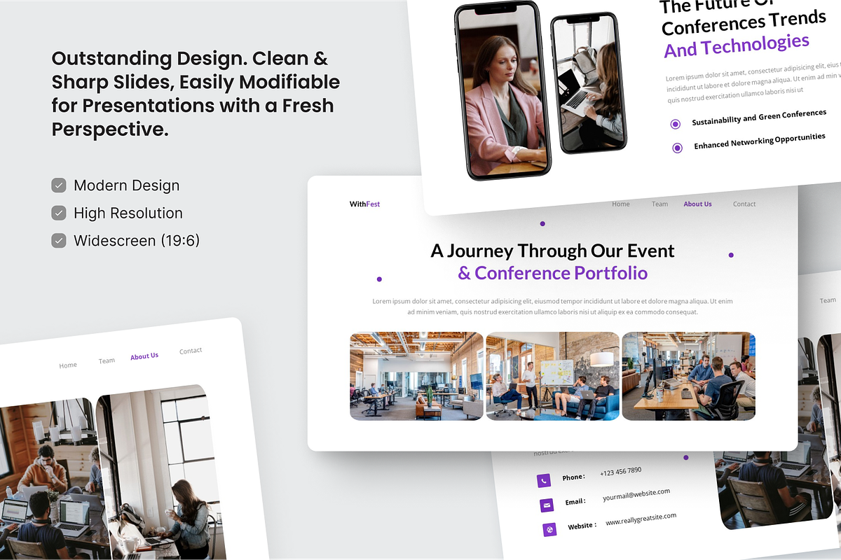 Event & Conference Google Slide, a Presentation Template by SquidPixey (Photo 3 of 6)