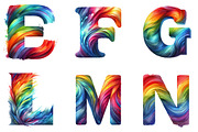 Paint Brush Letters Alphabet PNG, an Illustration by DreamArtGraphic (Thumbnail 3 of 4)