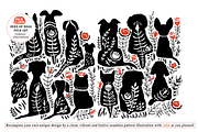 Herd of Dogs Folk Art, a Pattern Graphic by Arie Clares (Thumbnail 3 of 12)