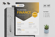 Two Page Finance Flyer Template, a Flyer Template by White Graphic (Thumbnail 1 of 2)