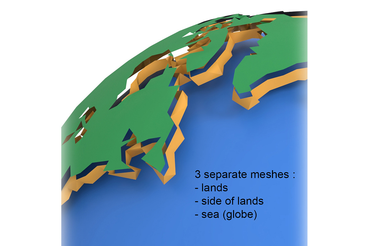 Earth low poly simple design cartoon, an Environmental 3D Model by CGTech (Photo 24 of 24)