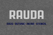 Rauda Font Family, a Sans Serif Font by Graviton Font Foundry (Thumbnail 1 of 4)