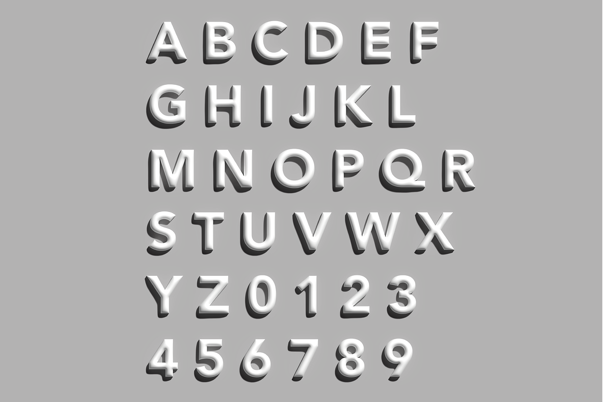 3D Plastic Letters & Numbers, an Object 3D Model by Graphic Pattern Studio (Photo 6 of 6)