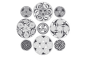 Vector Celtic Spiral Design For Prints, Tattoo And Decoration