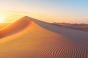 Golden hour over the sand dunes, a Nature Photo by MistyDay