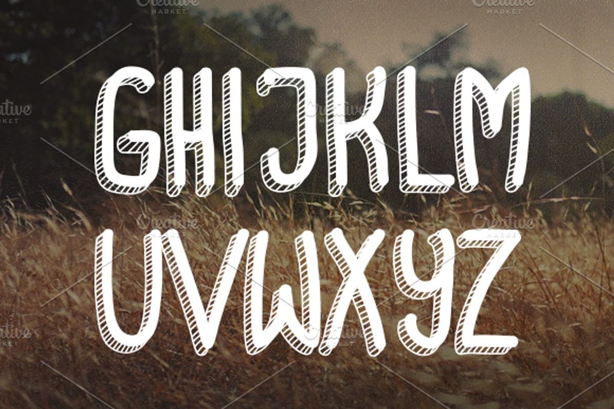 Bubble Handsketched Font preview 3