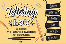 Lettering box. 8 Fonts & Extras!!!