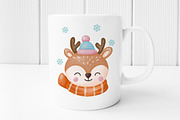 Watercolor Christmas Animals Clipart, an Animal Illustration by Noey smiley (Thumbnail 5 of 6)