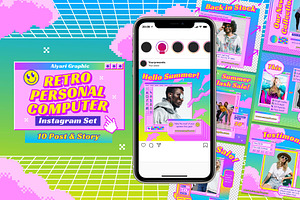 Retro Personal Computer Instagram, a Graphic by Aiyari Graphic