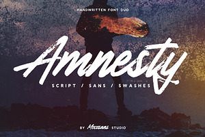 Amnesty - Handwritten Font Duo