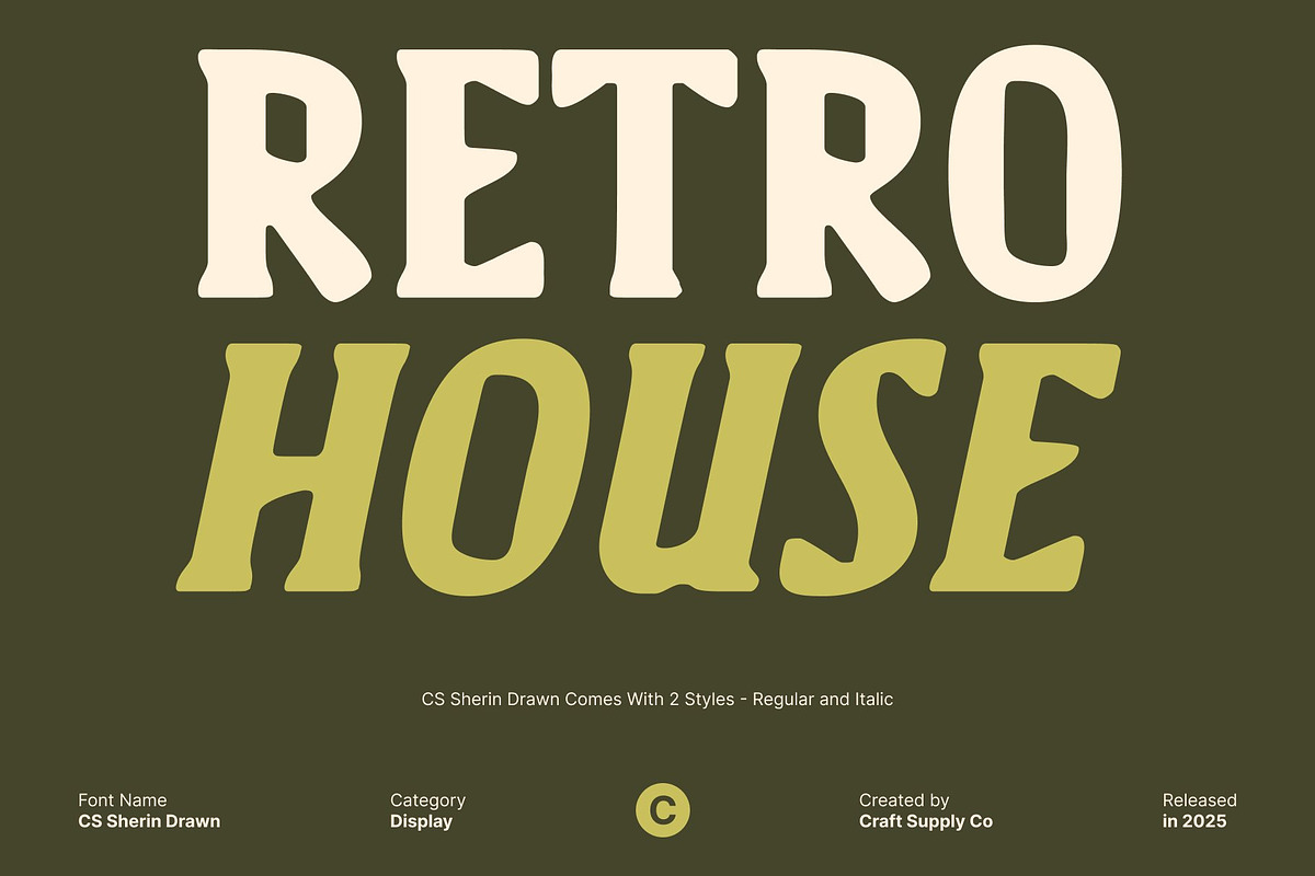 CS Sherin Drawn, a Serif Font by Craft Supply Co. (Photo 2 of 8)