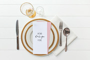 Gold Two-Sided Program/Menu Mockup, a Product Mockup by ILLONA GRAPHICS (Thumbnail 1 of 4)