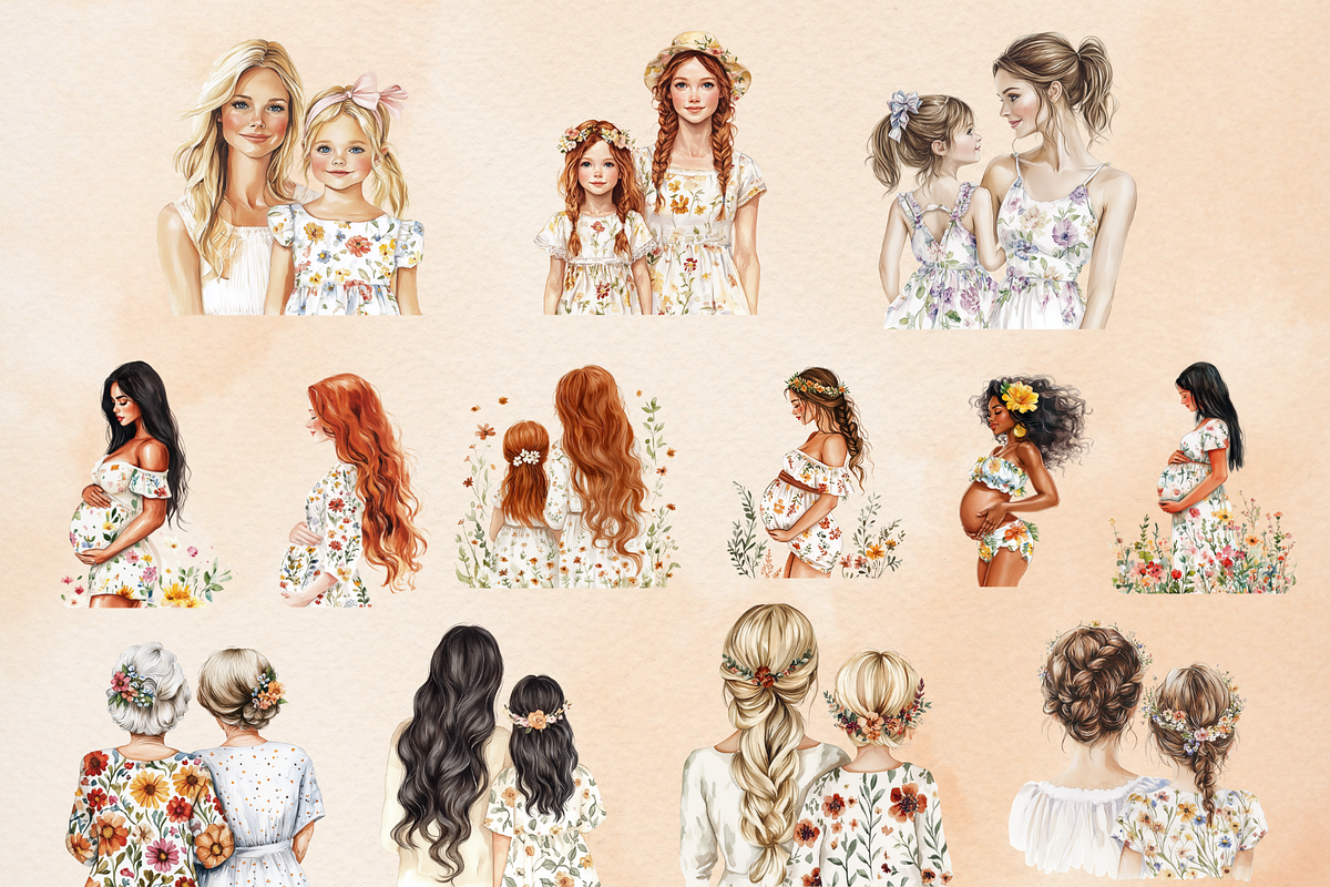 Happy Women's Month Clipart, a Graphic by NadiaTheronArt (Photo 4 of 5)