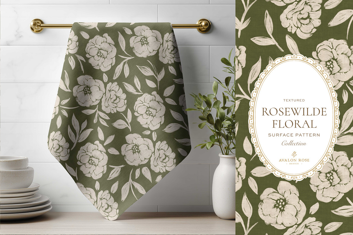 Cottage Rose Seamless Patterns, a Pattern Graphic by Eclectic Anthology (Photo 11 of 18)