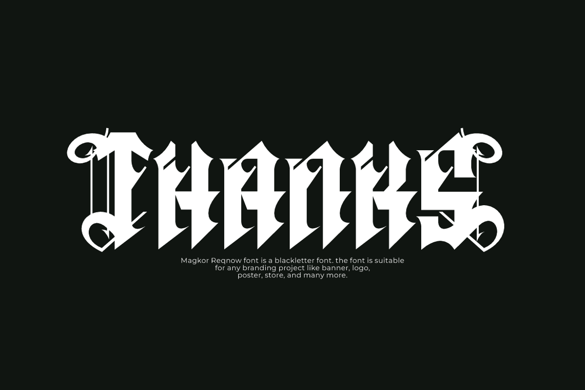 Magkor Reqnow - Medieval Font, a Blackletter Font by QR Design Studio (Photo 8 of 8)