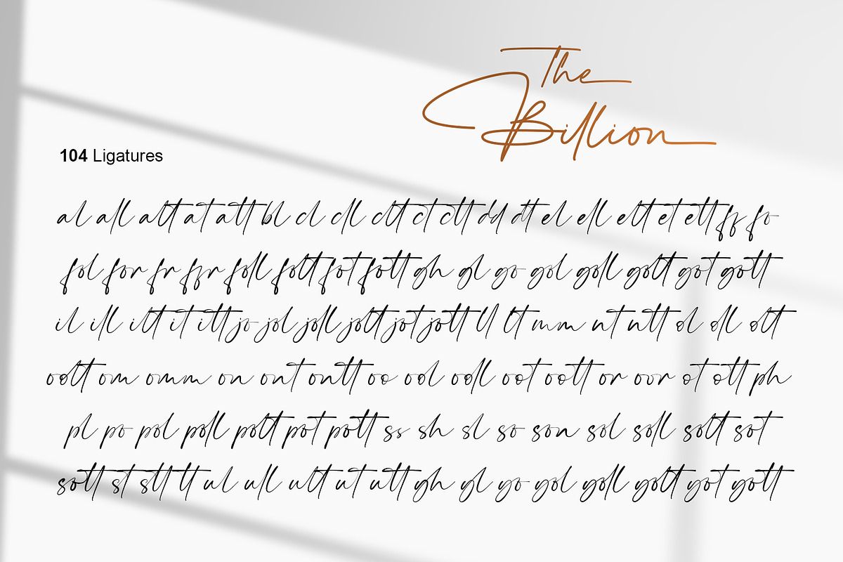 The Billion | Stylish Signature, a Script Font by Lemonthe (Photo 4 of 10)