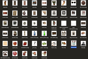 50 Collage Elements PNG