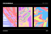 Trippy - 32 Psychedelic Backgrounds, a Texture Graphic by FLYERWRK (Thumbnail 5 of 16)