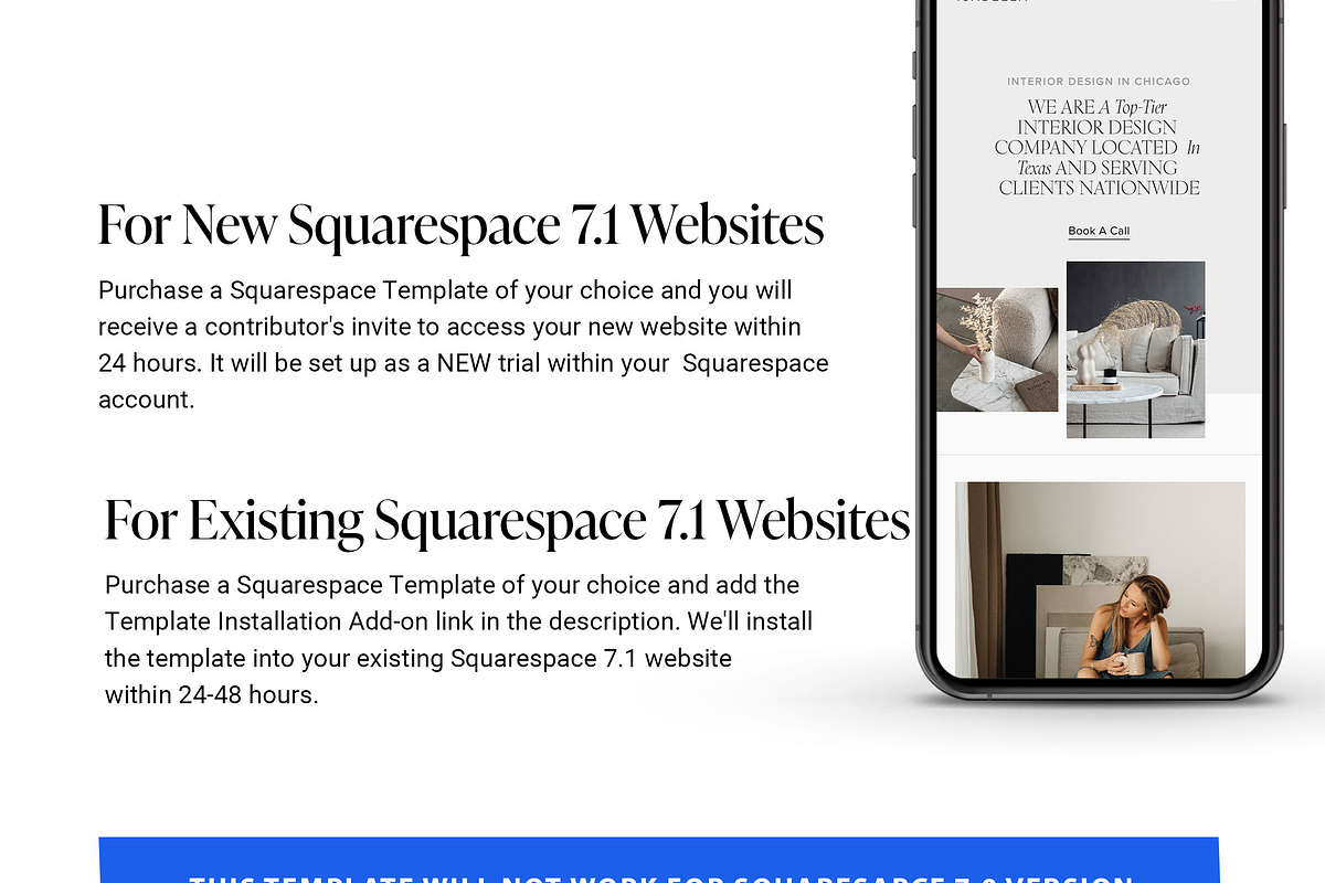Portfolio Squarespace 7.1 Template, a Websites & App Template by Kseniia_Design (Photo 5 of 8)