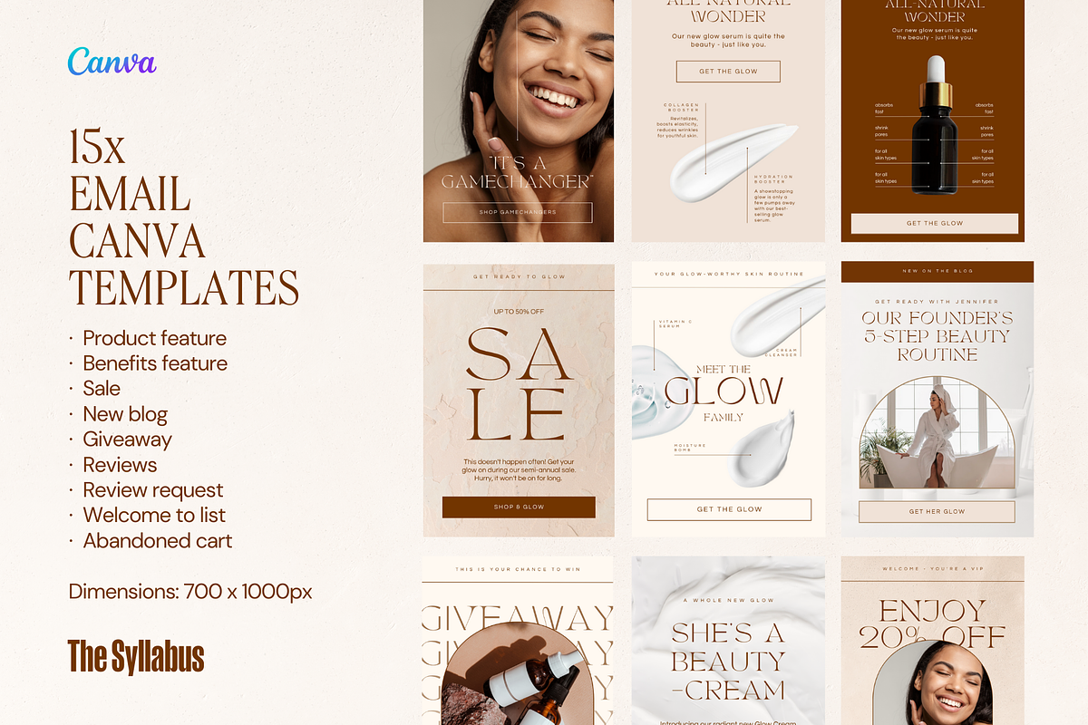 Premium Skincare Email Templates, a Templates & Theme by The Syllabus (Photo 2 of 4)