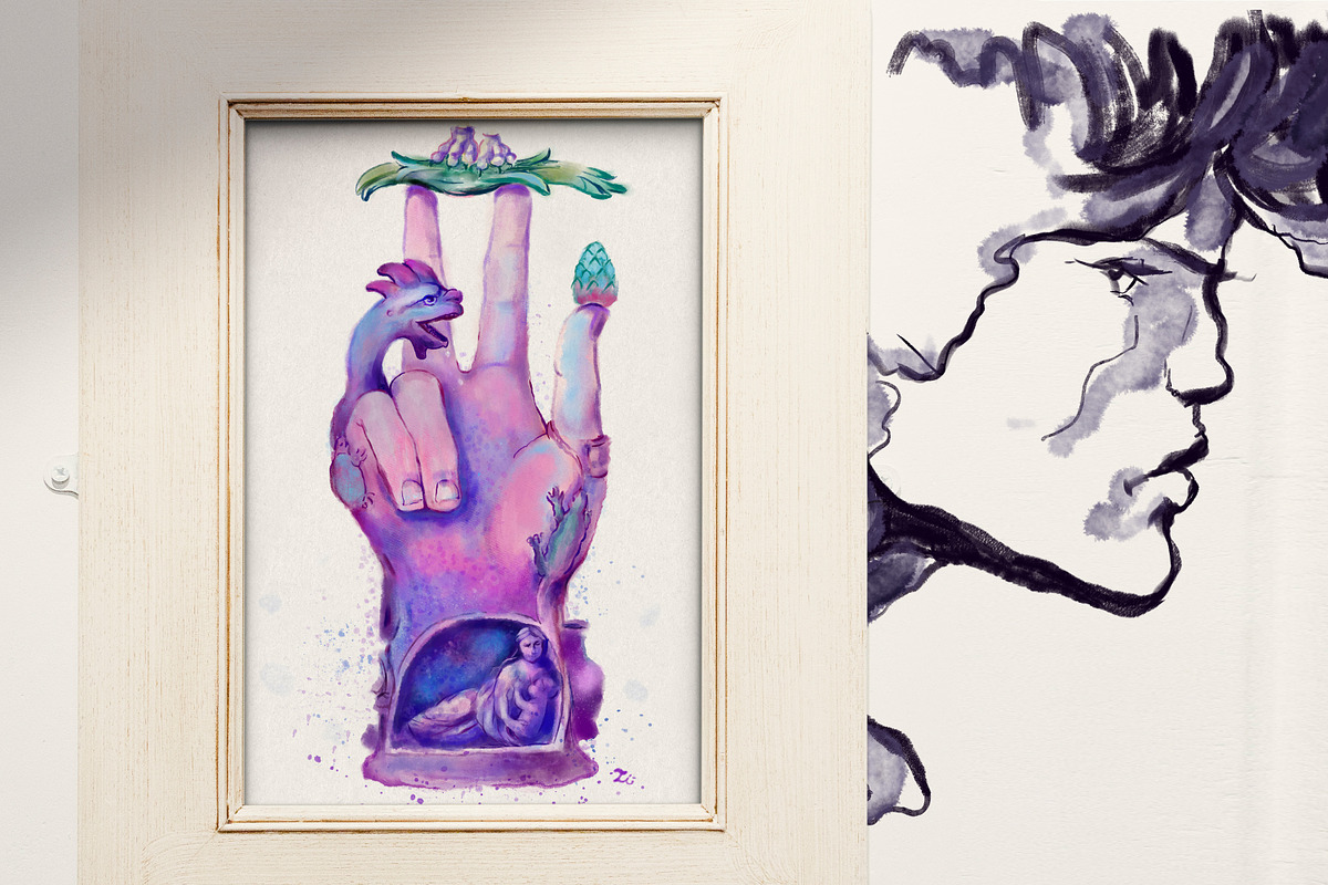 Brush Pack - Ink and Watercolor - PS, a Brush Add-On by ZiziMarket (Photo 8 of 8)