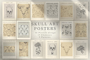 SKULL ART POSTERS, a Texture Illustration by LanaDzi (Thumbnail 1 of 9)
