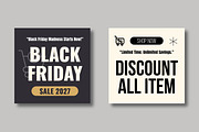 Modern Black Friday Social Media, a Social Media Template by MightyDesign (Thumbnail 3 of 8)