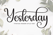 Yesterday | Script Font, a Handwritten Font by Scratchones (Thumbnail 1 of 9)