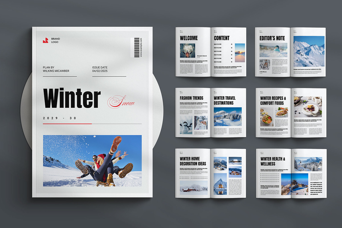 Winter Magazine Template, a Magazine Template by Seeing-art (Photo 1 of 11)