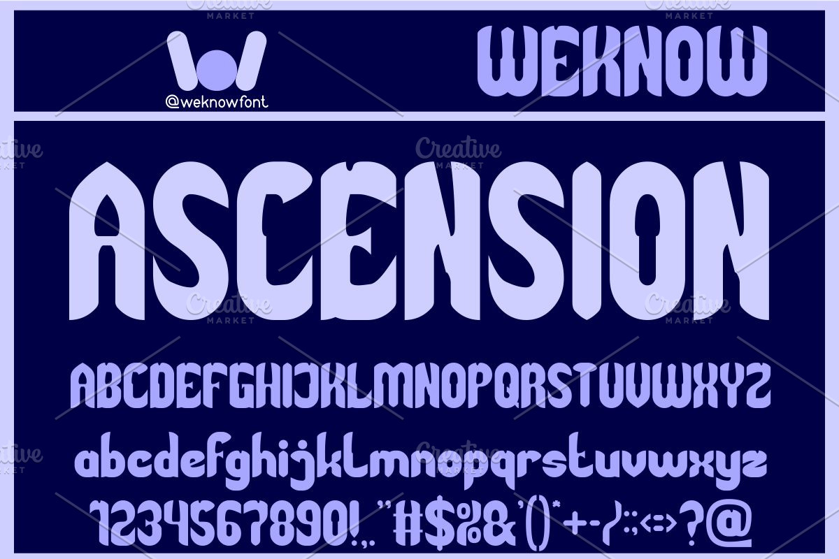 Ascension font, a Font by weknow (Photo 1 of 8)