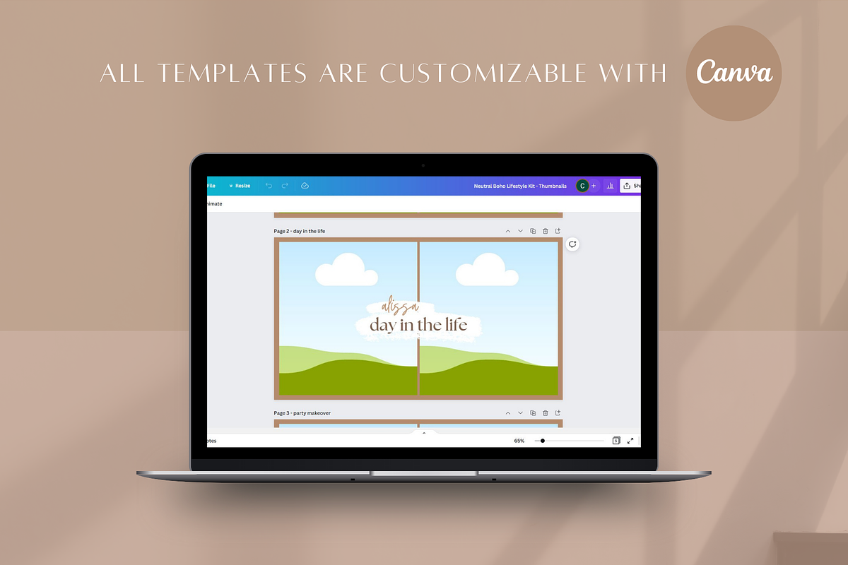 YouTube Branding Kit Canva, a Social Media Template by Creative Pixi (Photo 7 of 9)
