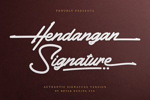 Hendangan Signature Font, a Script Font by Kotak Kuning Studio