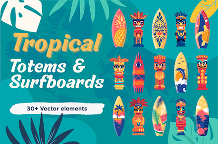 Tropical Set - Totems & Surfboards