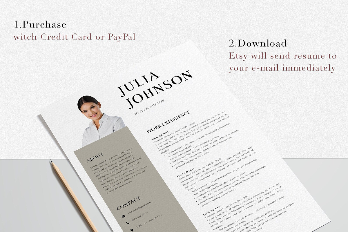 Simple Canva Resume Template, a Resume Template by LucaTheme (Photo 8 of 9)