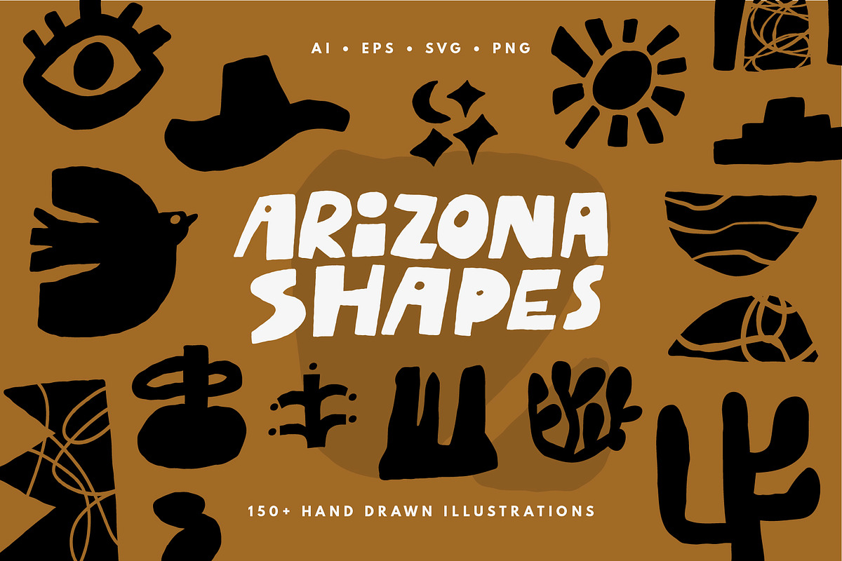 ARIZONA SHAPES | 150+ ILLUSTRATIONS, a Decorative Illustration by Favete Art (Photo 1 of 15)
