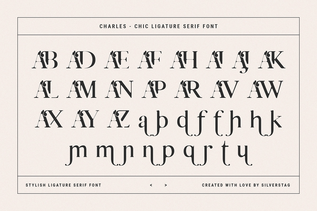 Charles - Chic Ligature Serif Font, a Serif Font by SilverStag Type Foundry (Photo 24 of 31)