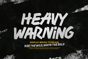 Heavy Warning - Display Brush Font