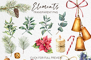 Delicate Christmas Watercolor bundle, a Seasonal Illustration by Yuliya Derbisheva (Thumbnail 10 of 14)