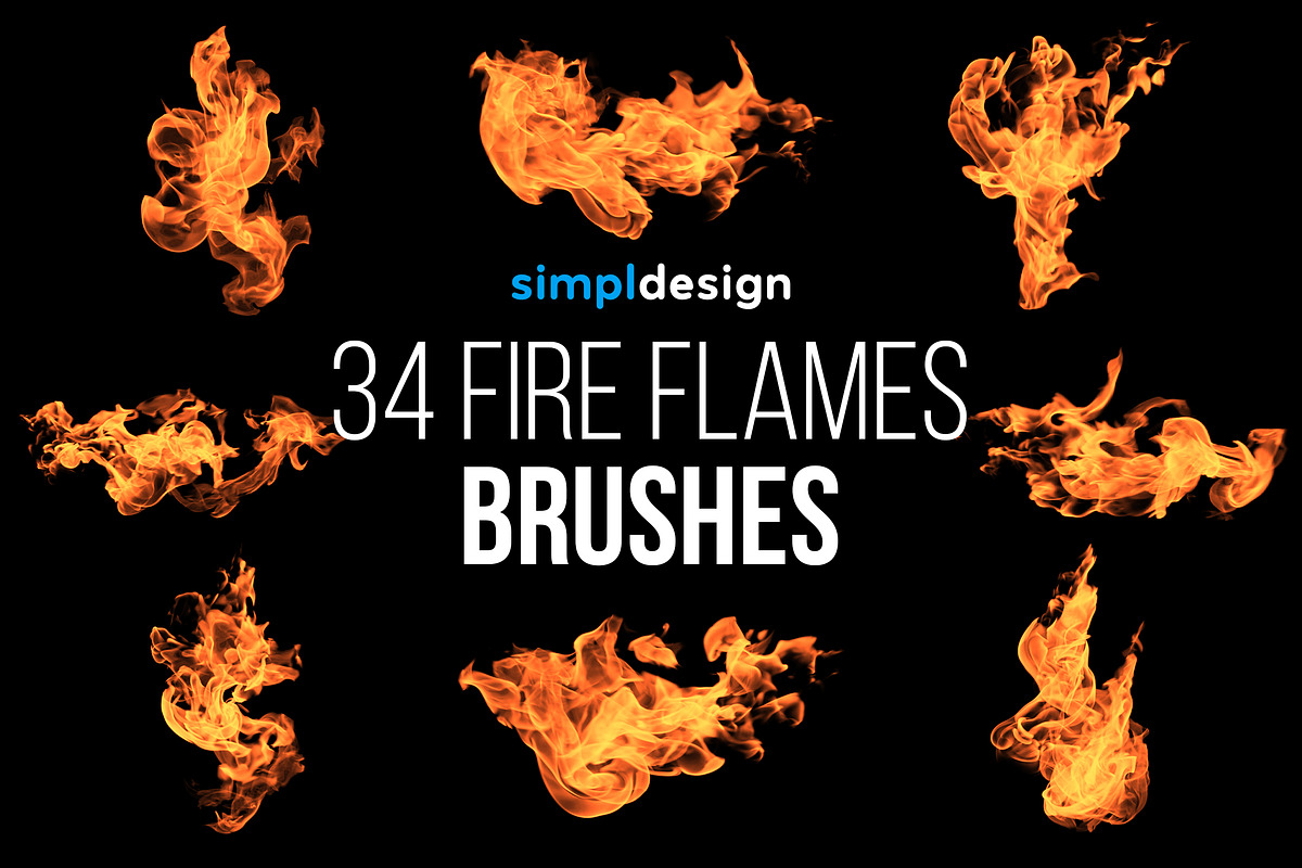 Fire Photoshop Brushes, a Brush Add-On by SimplDesign (Photo 1 of 3)