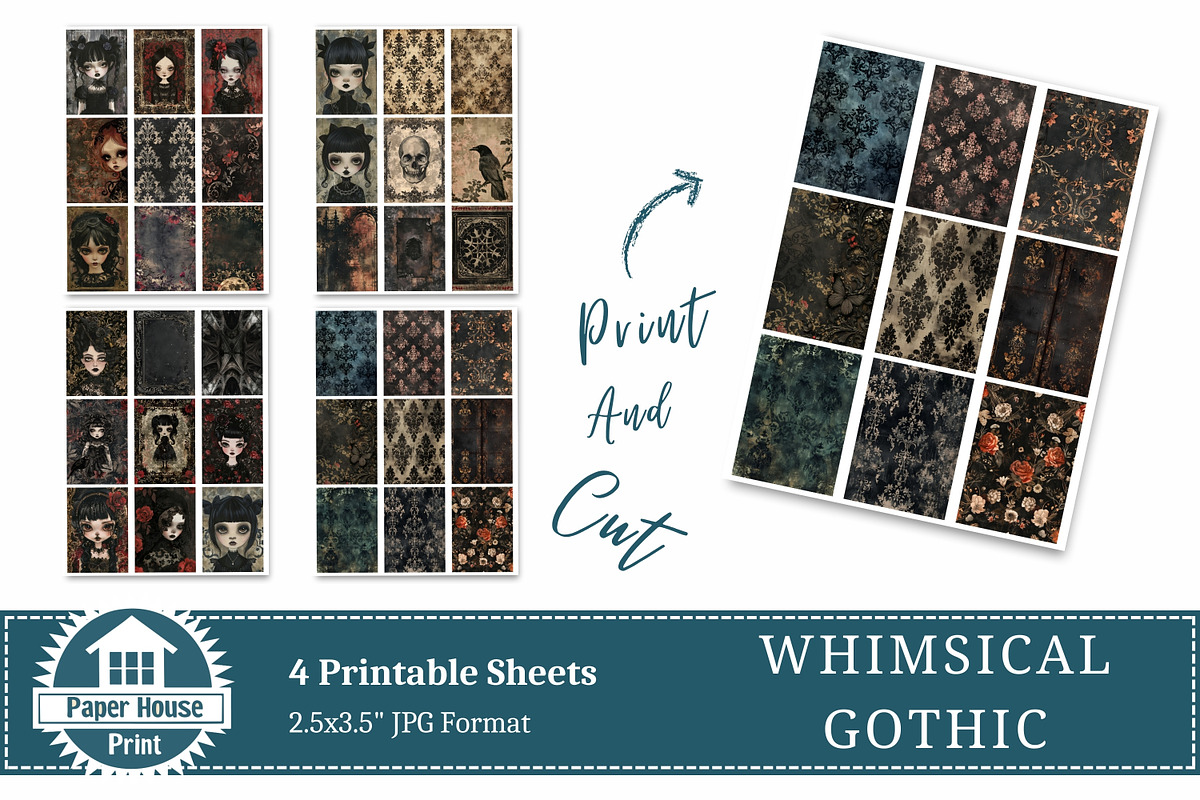 Whimsical Gothic Mixed Media Papers, an Illustration by NiiiNArt (Photo 8 of 8)