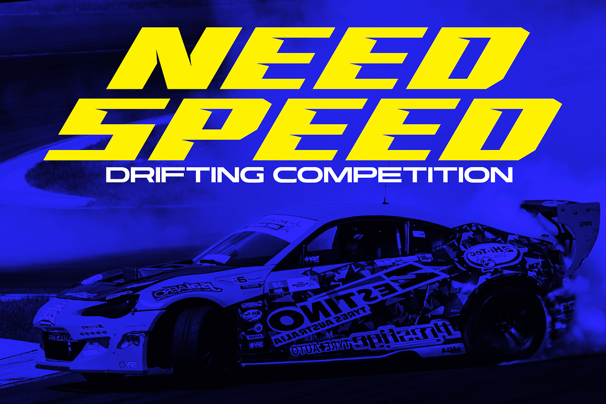 Racing Done Pro Sport Display Font, a Font by Multype Studio (Photo 2 of 6)
