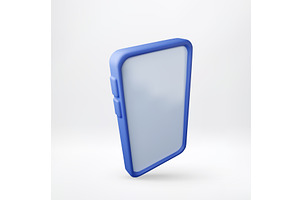 Blue smartphone 3d icon for mobile, a Technology Illustration by Abscent