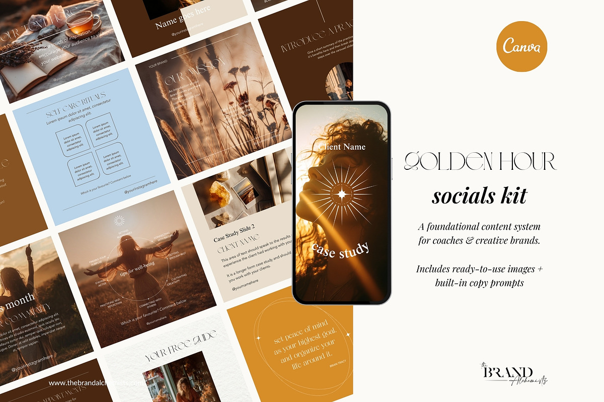 Golden Hour Instagram Templates, a Social Media Template by The Brand Alchemists (Photo 1 of 13)