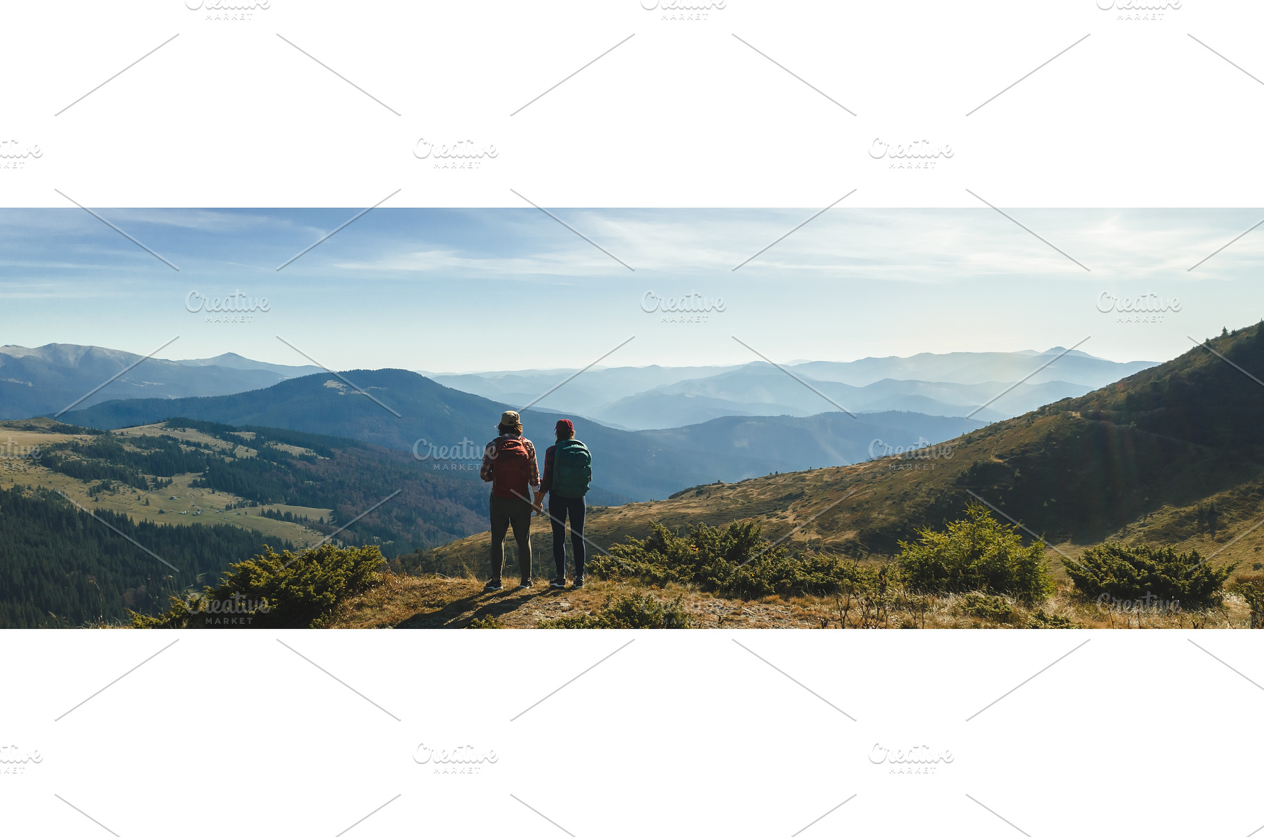 Couple of Hikers With Backpacks in, a Sports & Recreation Photo by Emotion photo