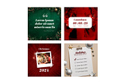 Christmas Social Media Templates, a Design Template by McLittle Stock (Thumbnail 2 of 4)