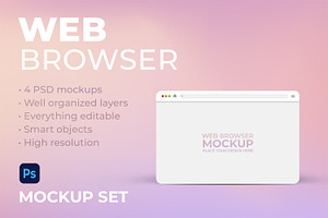 Web Browser Mockup Set