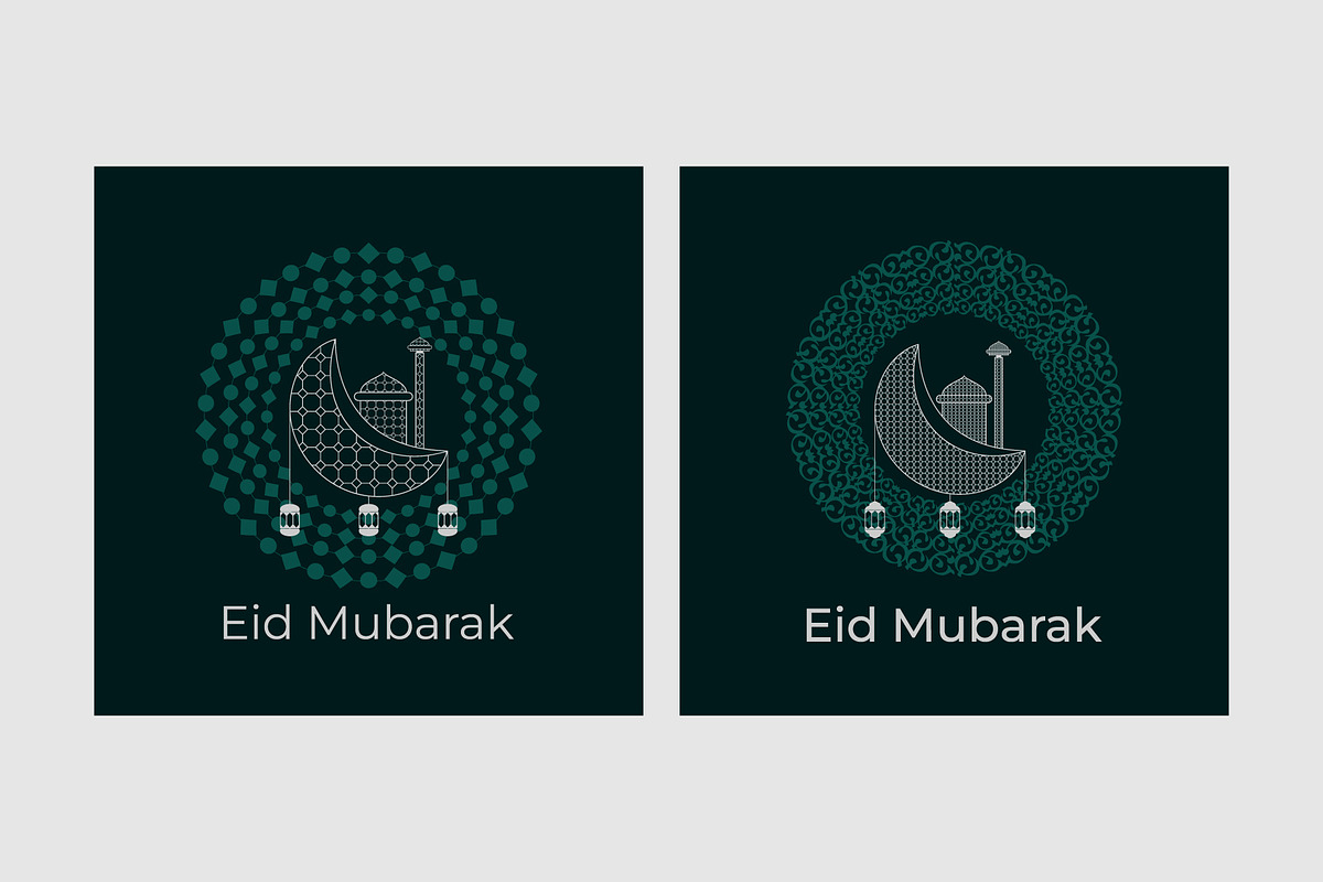 Eid Mubarak Design, a Decorative Illustration by Lakhan1998 (Photo 3 of 6)