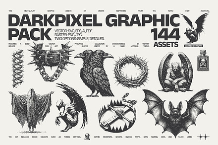 好評 a Pack, Graphic DarkPixel 144 Graphic Creative | Vanzyst by 絵画