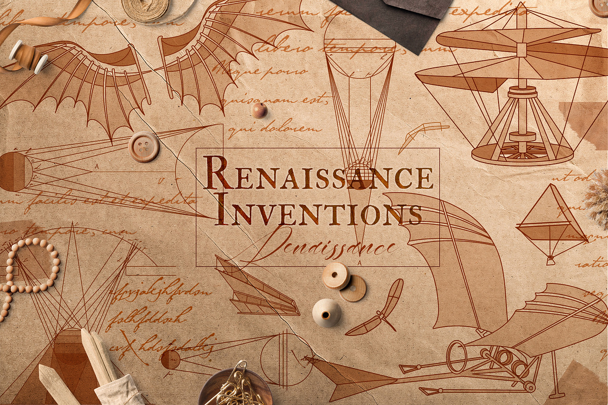DA VINCI RENAISSANCE SKETCHES, an Object Illustration by Luna Dreams (Photo 10 of 16)